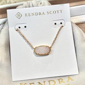 New Kendra Scott Elisa Rose Gold Iridescent Drusy